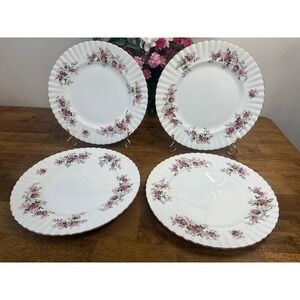 Royal Albert Lavender Rose Dinner Plates Set Of Four Retro English‎ Dinnerware